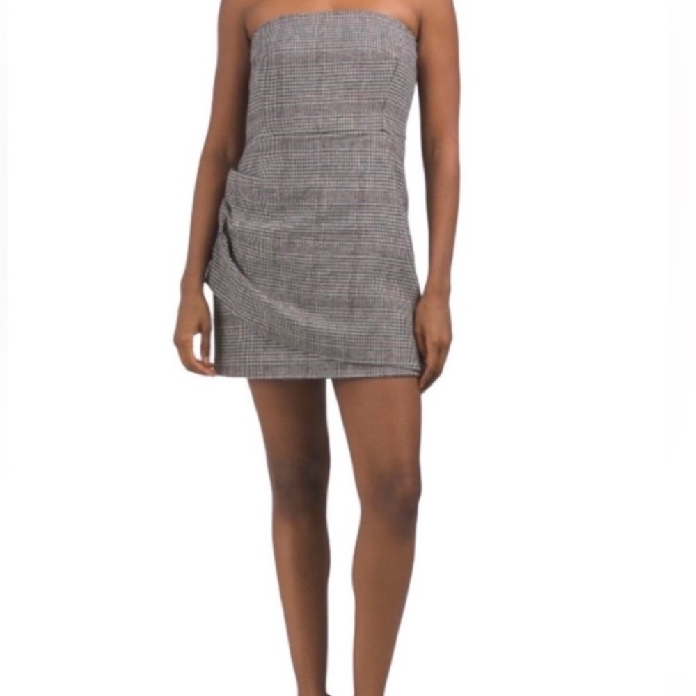 NWT House of Harlow 1960 Strapless Wool Blend Mini dress Sz S